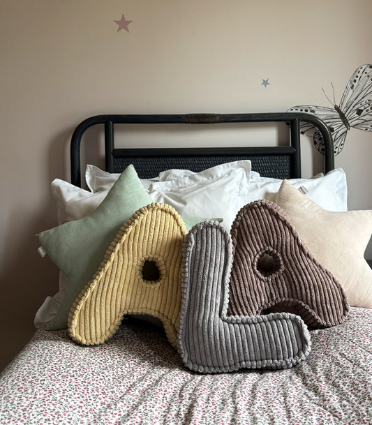 Corduroy Letter Cushion
