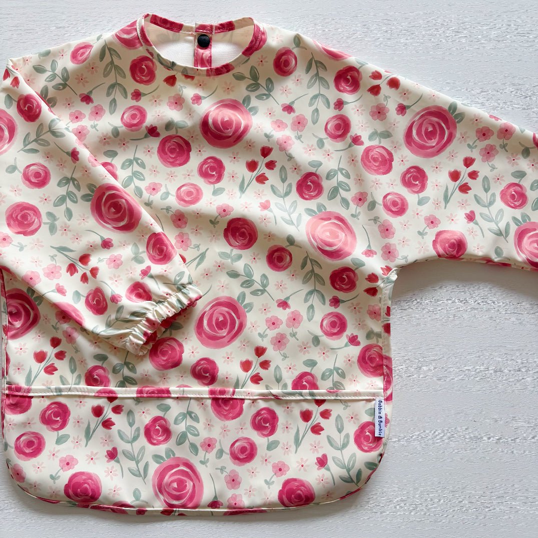 Long Sleeved Baby Bib - Country Floral - Edie And I