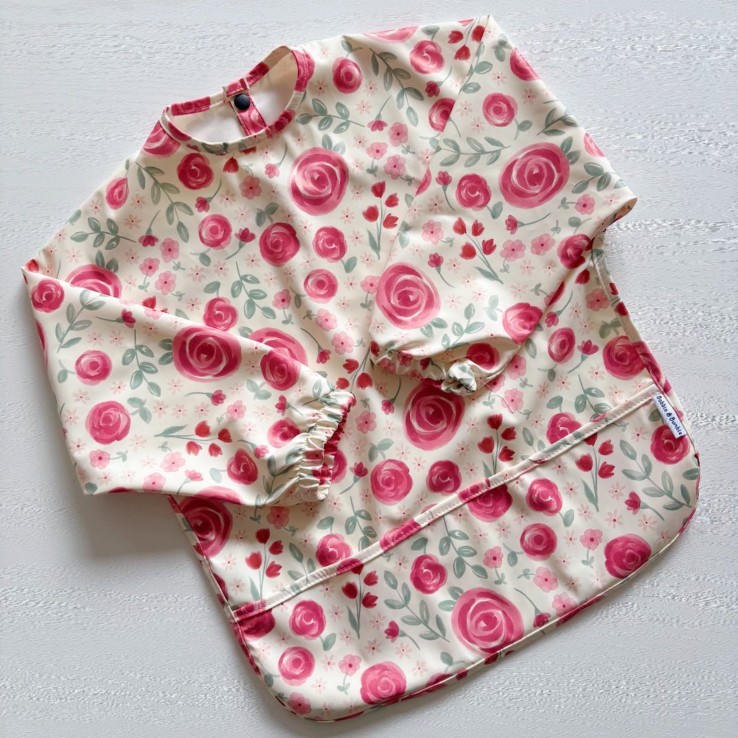 Long Sleeved Baby Bib - Country Floral - Edie And I