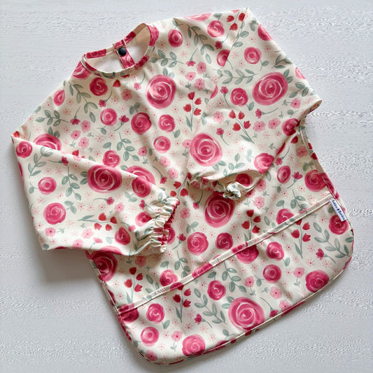 Long Sleeved Baby Bib - Country Floral - Edie And I