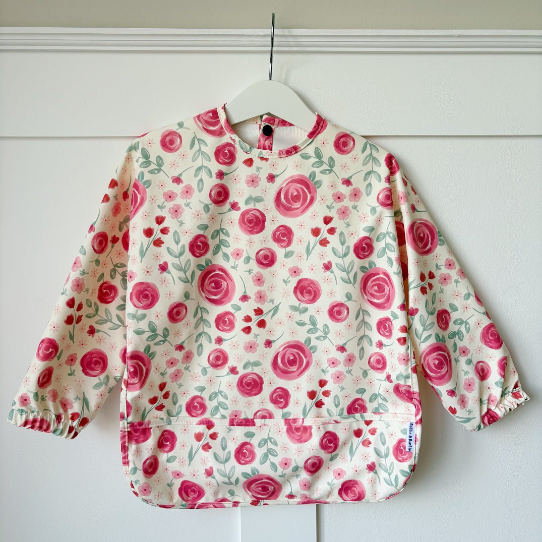 Long Sleeved Baby Bib - Country Floral - Edie And I