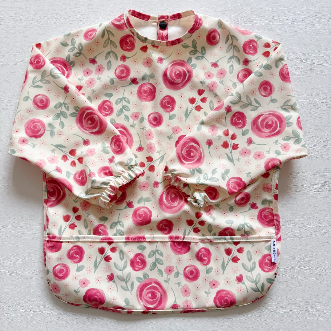 Long Sleeved Baby Bib - Country Floral - Edie And I