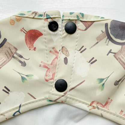 Long Sleeved Baby Bib - Farm Yard Print - Edie And I