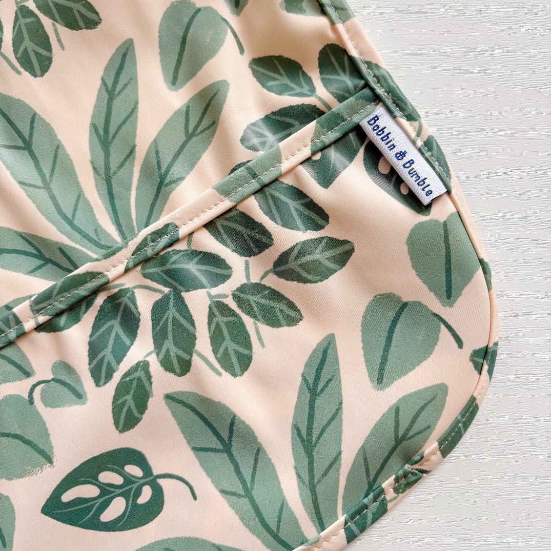 Long Sleeved Baby Bib - Houseplant Haven - Edie And I