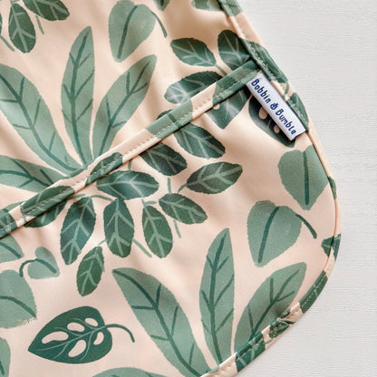 Long Sleeved Baby Bib - Houseplant Haven - Edie And I