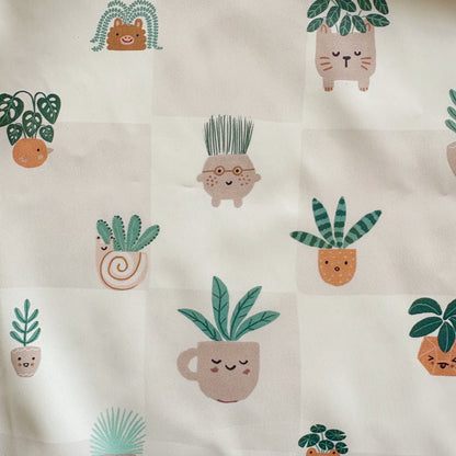 Long Sleeved Baby Bib - Pot Plants - Edie And I