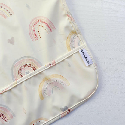 Long Sleeved Baby Bib - Rainbow print - Edie And I