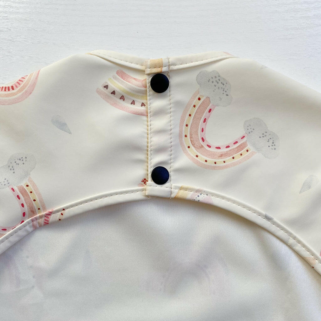 Long Sleeved Baby Bib - Rainbow print - Edie And I