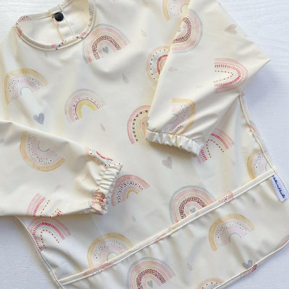 Long Sleeved Baby Bib - Rainbow print - Edie And I