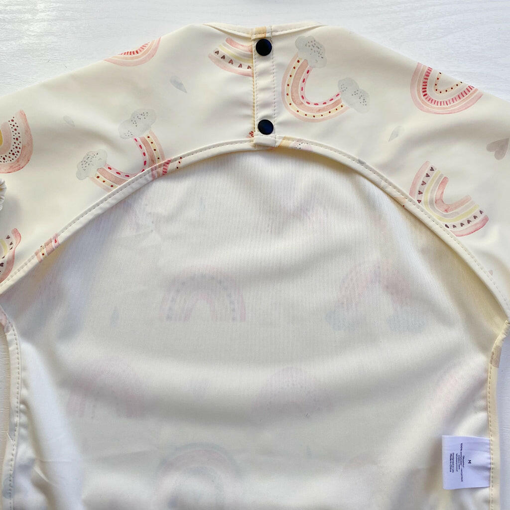 Long Sleeved Baby Bib - Rainbow print - Edie And I