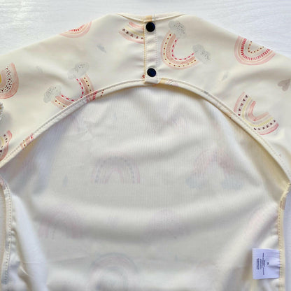 Long Sleeved Baby Bib - Rainbow print - Edie And I