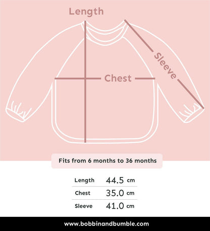 Long Sleeved Baby Bib - Safari Animals - Edie And I