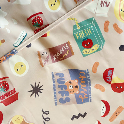 Long Sleeved Baby Bib - Snack Time - Edie And I