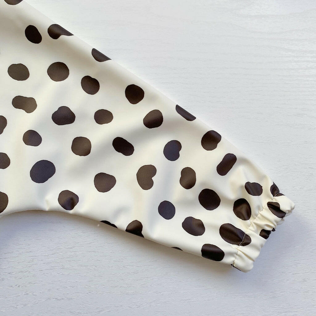 Long Sleeved Baby Bib - Spotty print - Edie And I