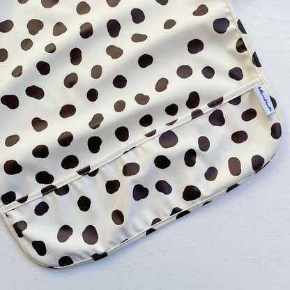 Long Sleeved Baby Bib - Spotty print - Edie And I