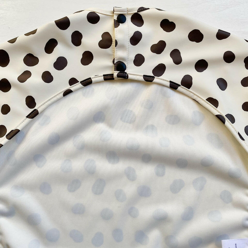 Long Sleeved Baby Bib - Spotty print - Edie And I