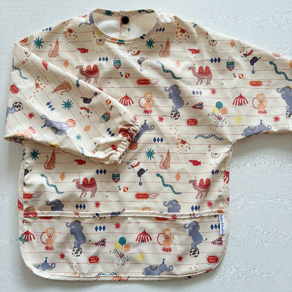 Long Sleeved Baby Bib - Vintage Circus - Edie And I