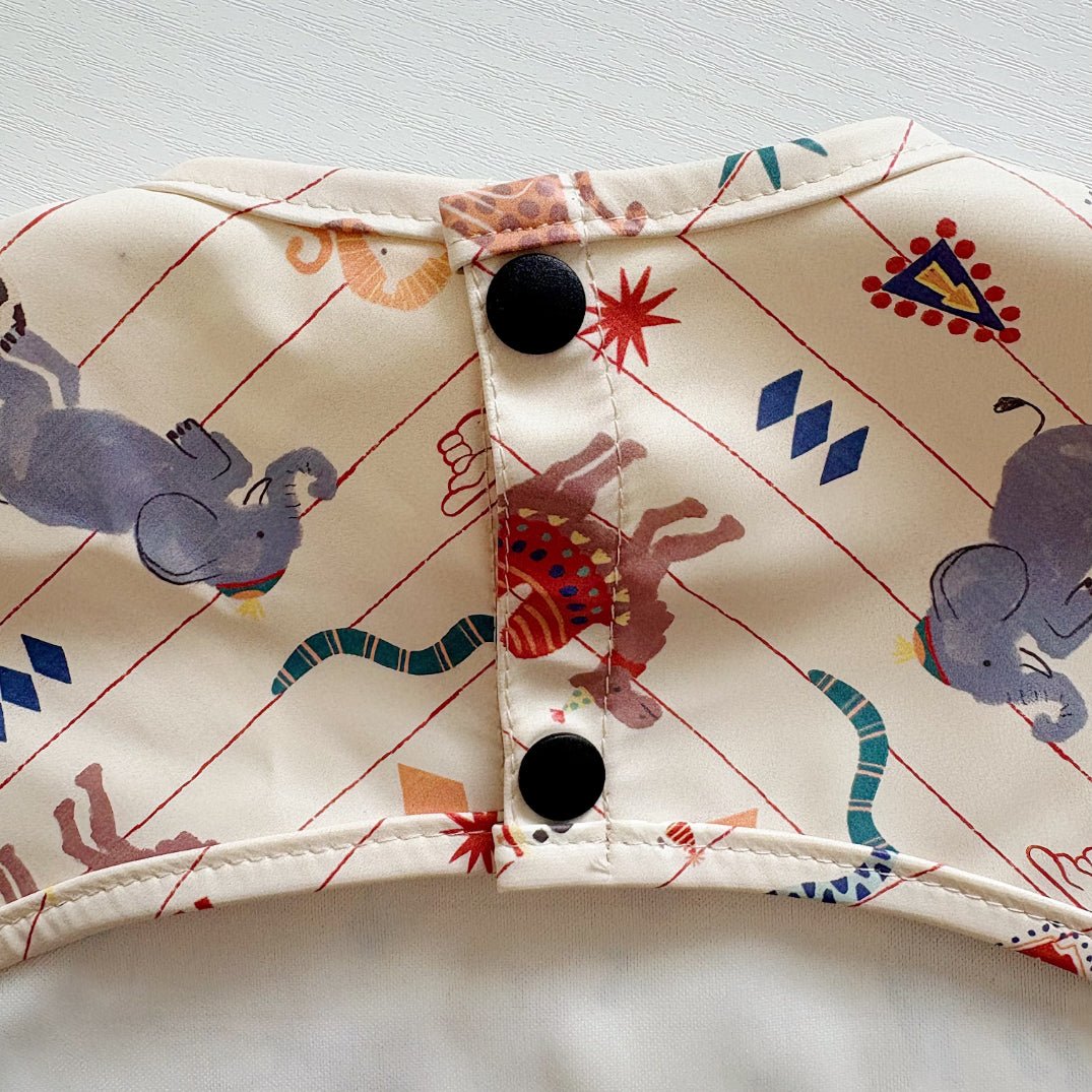 Long Sleeved Baby Bib - Vintage Circus - Edie And I