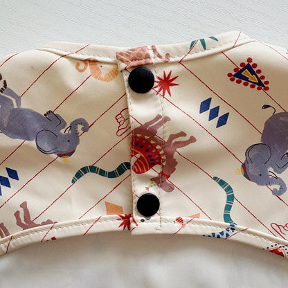 Long Sleeved Baby Bib - Vintage Circus - Edie And I