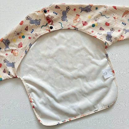 Long Sleeved Baby Bib - Vintage Circus - Edie And I