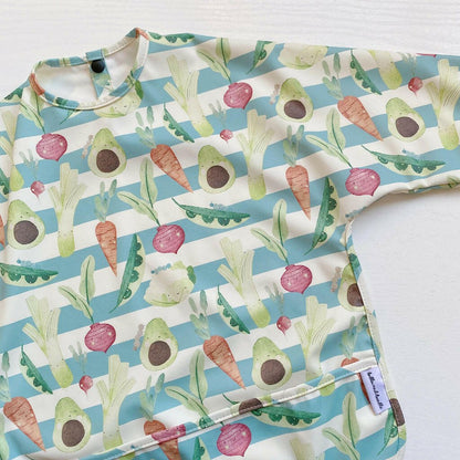Long Sleeved Bib - Vegetable Garden - Edie And I