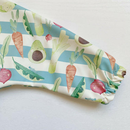 Long Sleeved Bib - Vegetable Garden - Edie And I