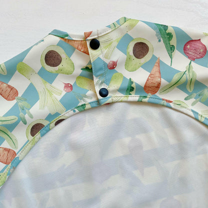 Long Sleeved Bib - Vegetable Garden - Edie And I
