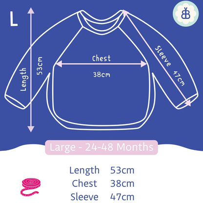 Long Sleeved Bib - Vegetable Garden - Edie And I