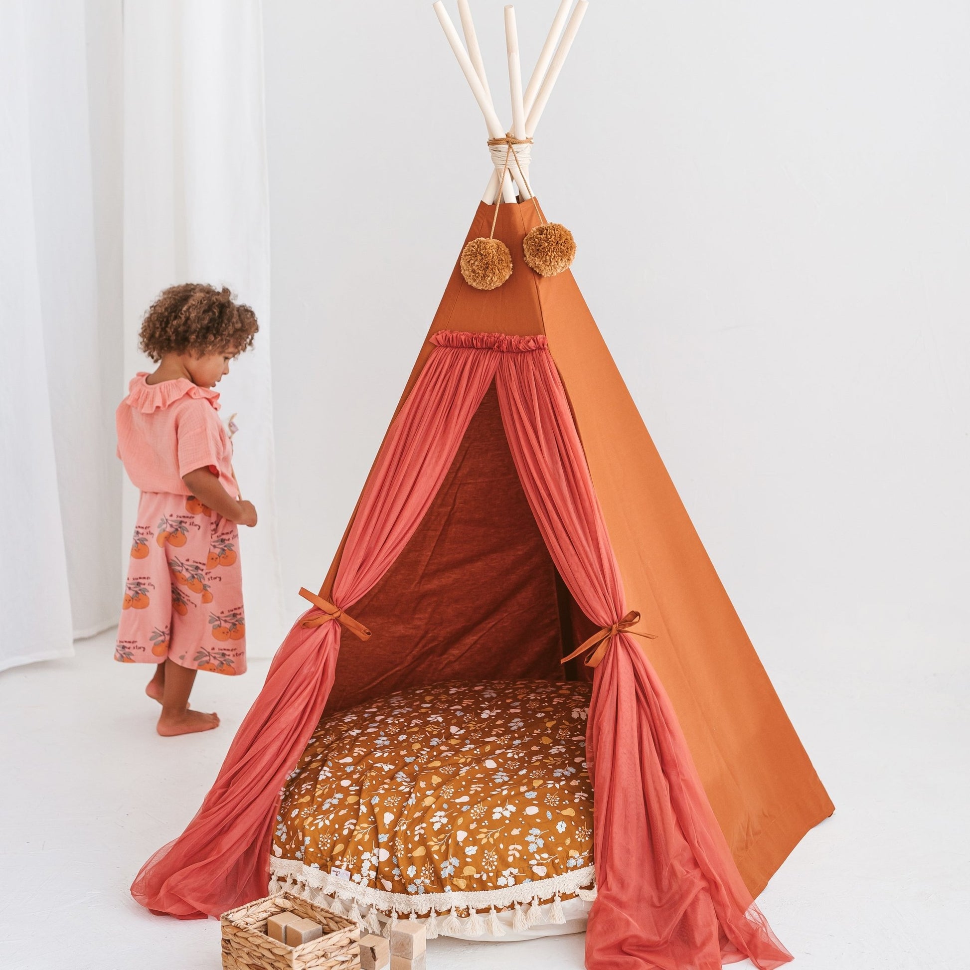 MINICAMP Fairy Kids Play Tent With Tulle in Cognac - Edie And I