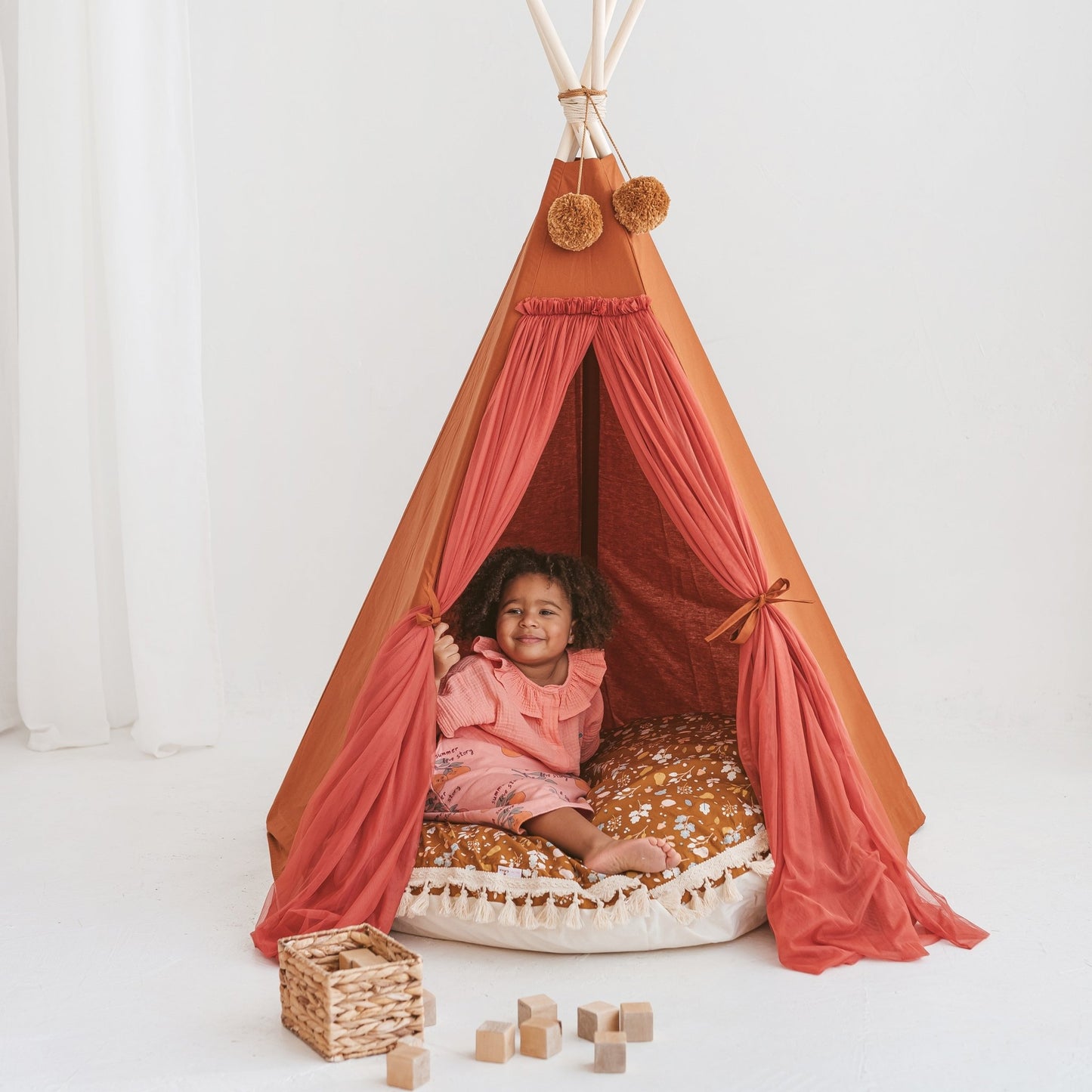MINICAMP Fairy Kids Play Tent With Tulle in Cognac - Edie And I