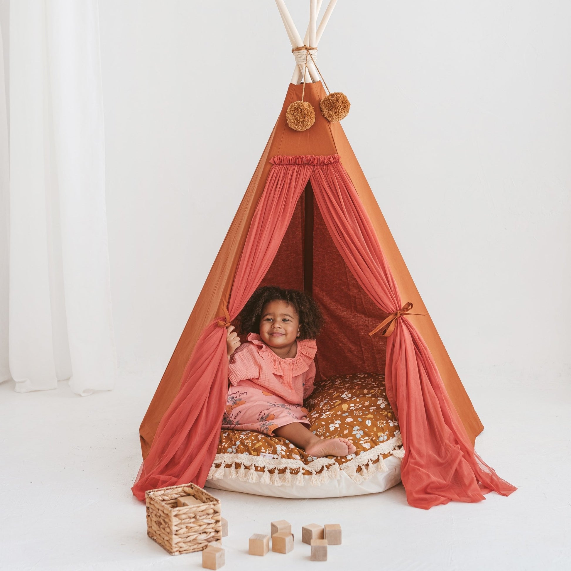 MINICAMP Fairy Kids Play Tent With Tulle in Cognac - Edie And I