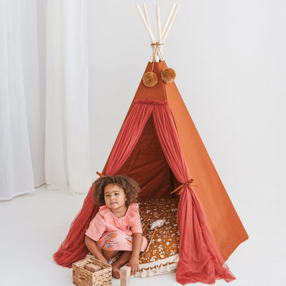 MINICAMP Fairy Kids Play Tent With Tulle in Cognac - Edie And I