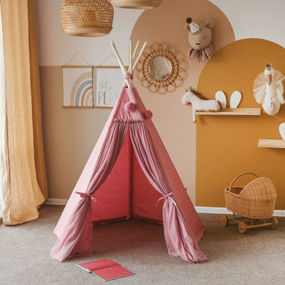 MINICAMP Fairy Kids Play Tent With Tulle in Cognac - Edie And I