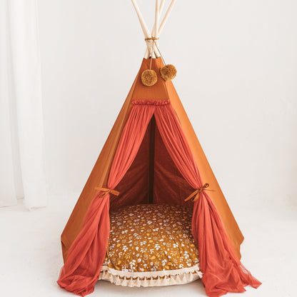 MINICAMP Fairy Kids Play Tent With Tulle in Cognac - Edie And I