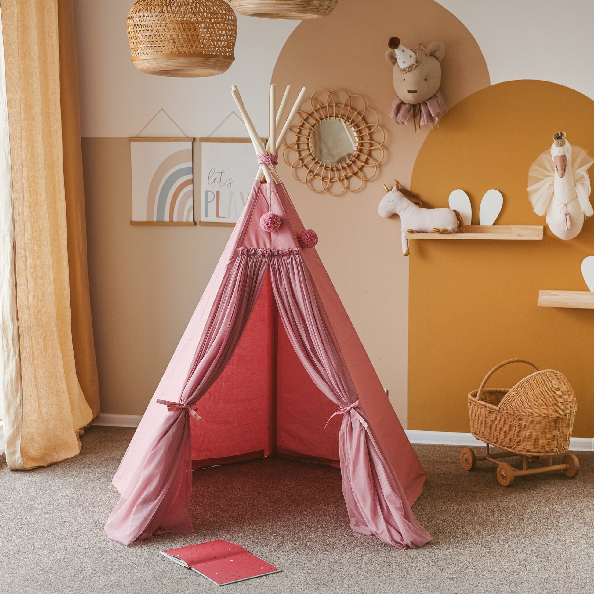 MINICAMP Fairy Kids Play Tent With Tulle in Ecru - Edie And I