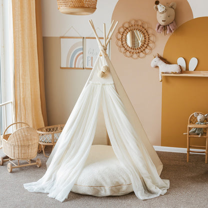MINICAMP Fairy Kids Play Tent With Tulle in Ecru - Edie And I