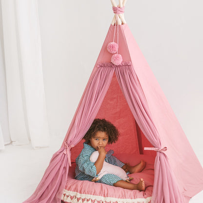 MINICAMP Fairy Kids Play Tent With Tulle in Rose - Edie And I