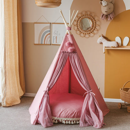 MINICAMP Fairy Kids Play Tent With Tulle in Rose - Edie And I