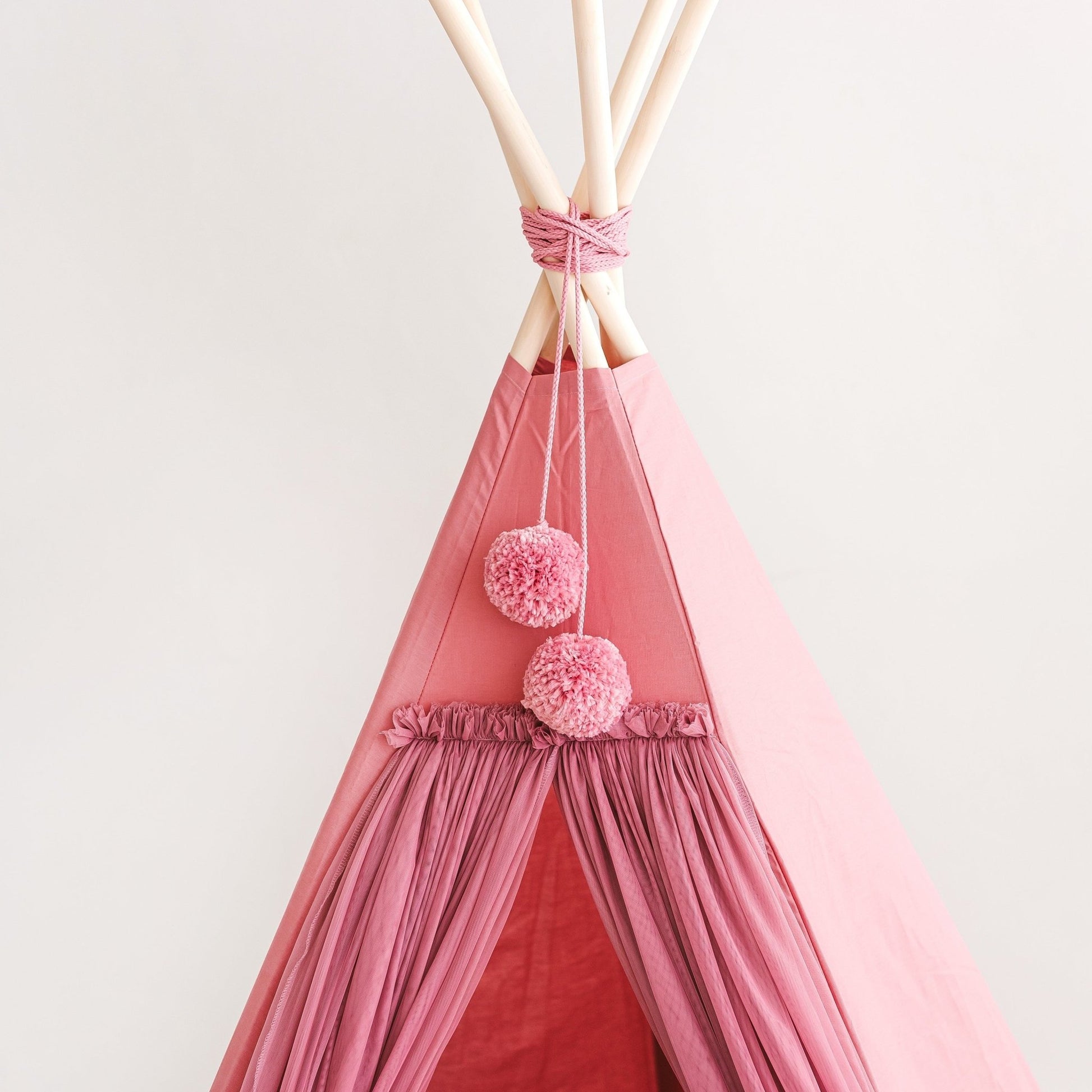MINICAMP Fairy Kids Play Tent With Tulle in Rose - Edie And I