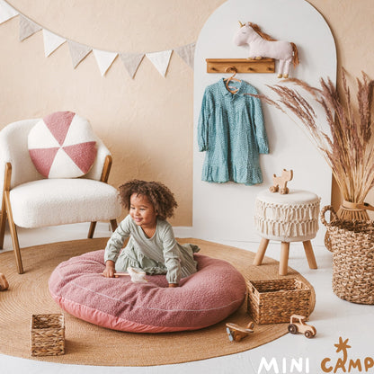 MINICAMP Floating Kids Bookshelf With Coat Hooks Made of Solid Oak - Edie And I