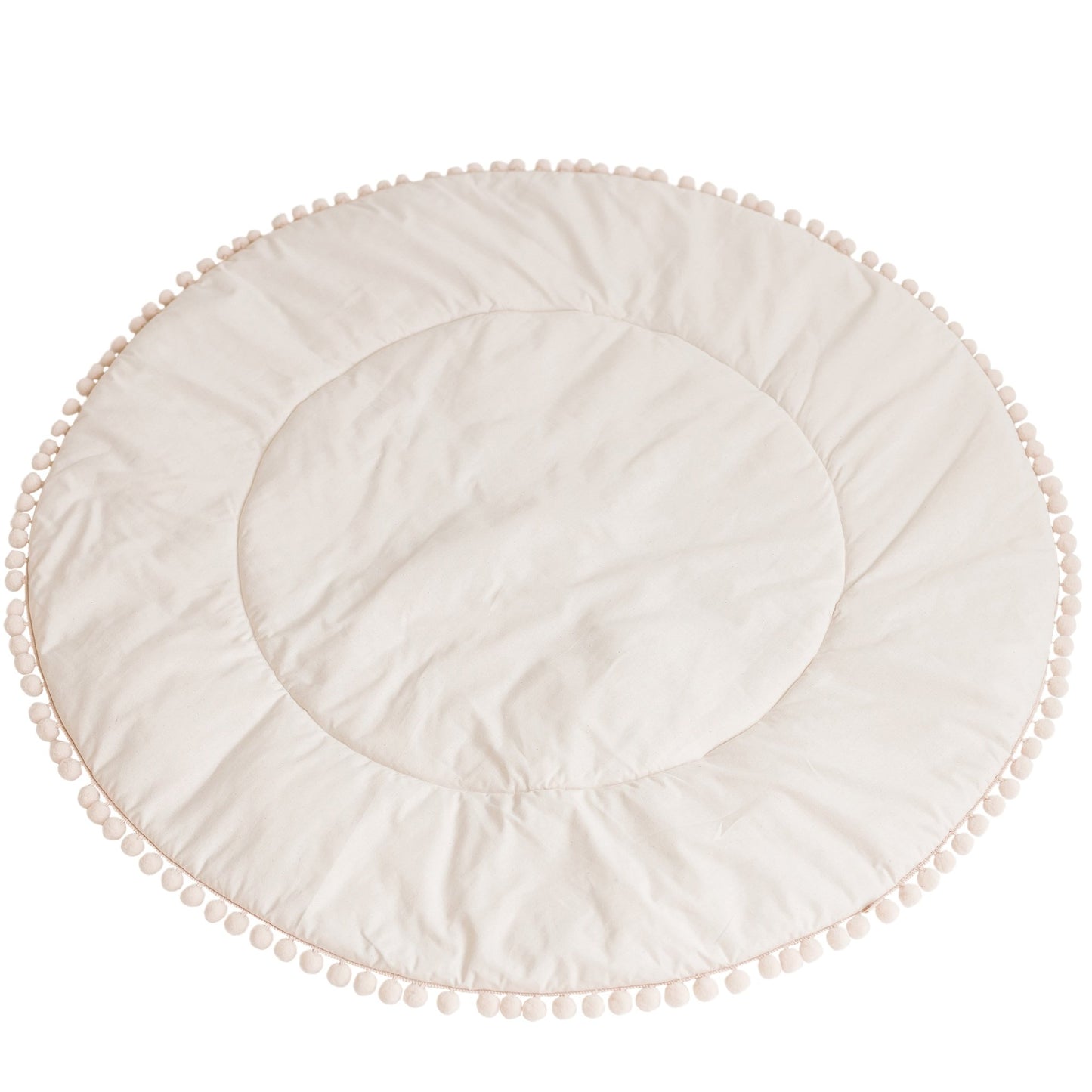 MINICAMP Kids Playmat With Pompom Border in Ecru - Edie And I