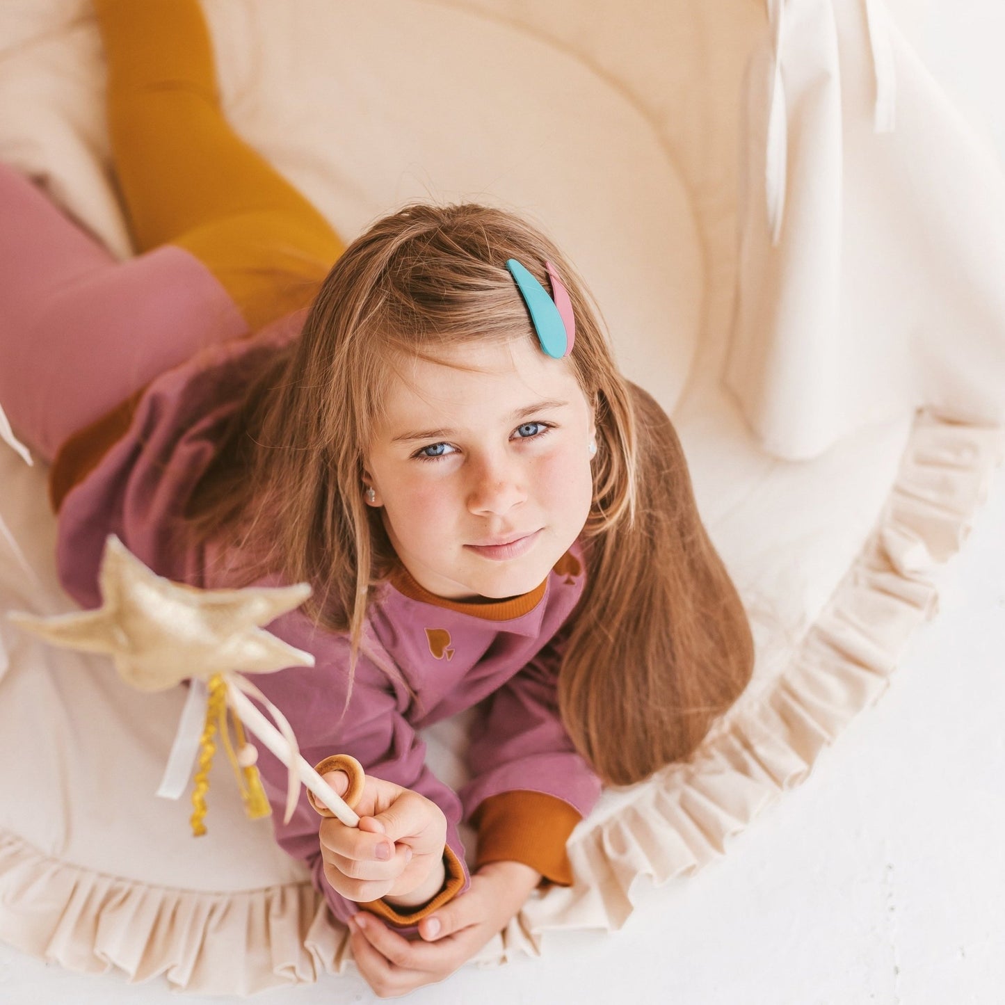 MINICAMP Kids Playmat With Ruffled Border in Ecru - Edie And I