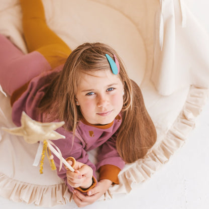 MINICAMP Kids Playmat With Ruffled Border in Ecru - Edie And I