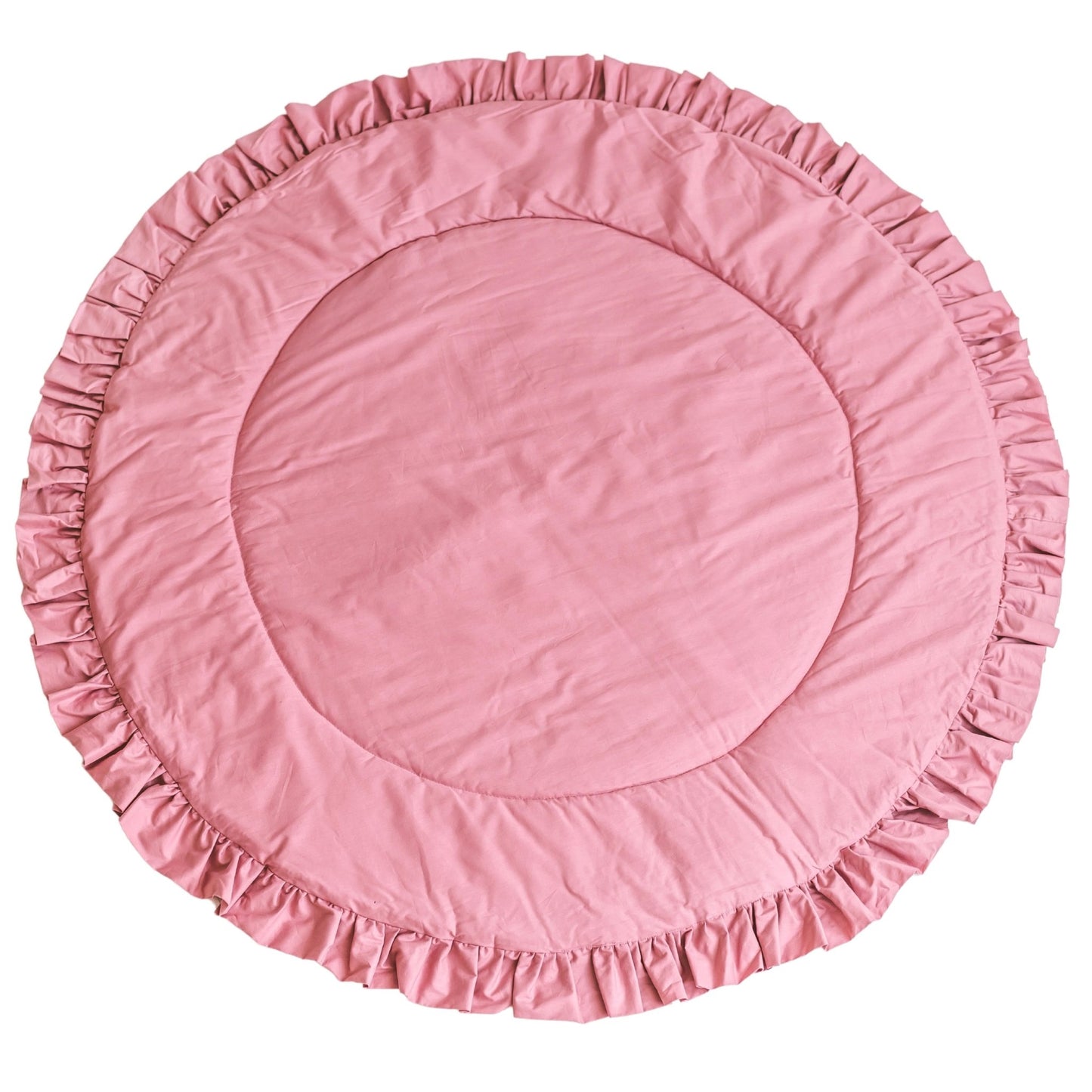 MINICAMP Kids Playmat With Ruffled Border in Rose - Edie And I