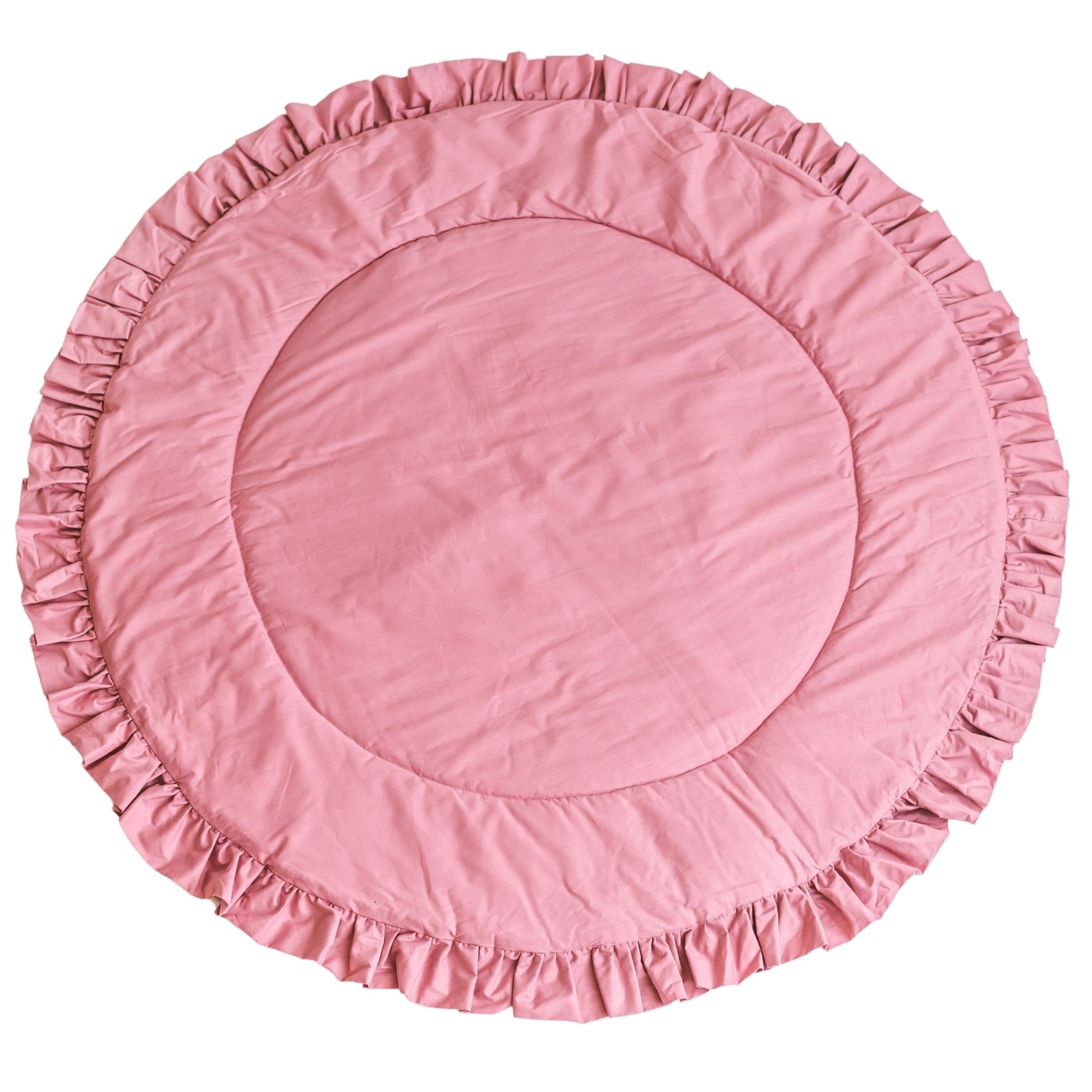 MINICAMP Kids Playmat With Ruffled Border in Rose - Edie And I