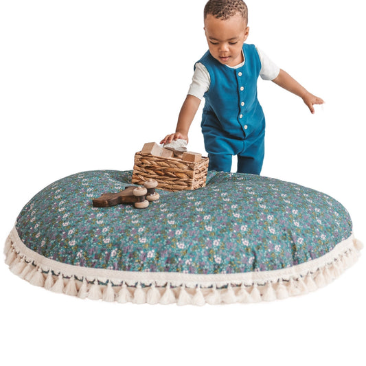 MINICAMP Large Floor Pillow for Kids, Reading Nook in Green - Edie And I