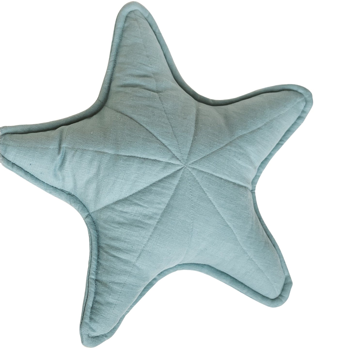 MINICAMP Linen Sea Star Pillow – Mint Throw Pillow for Coastal & Beach Decor - Edie And I