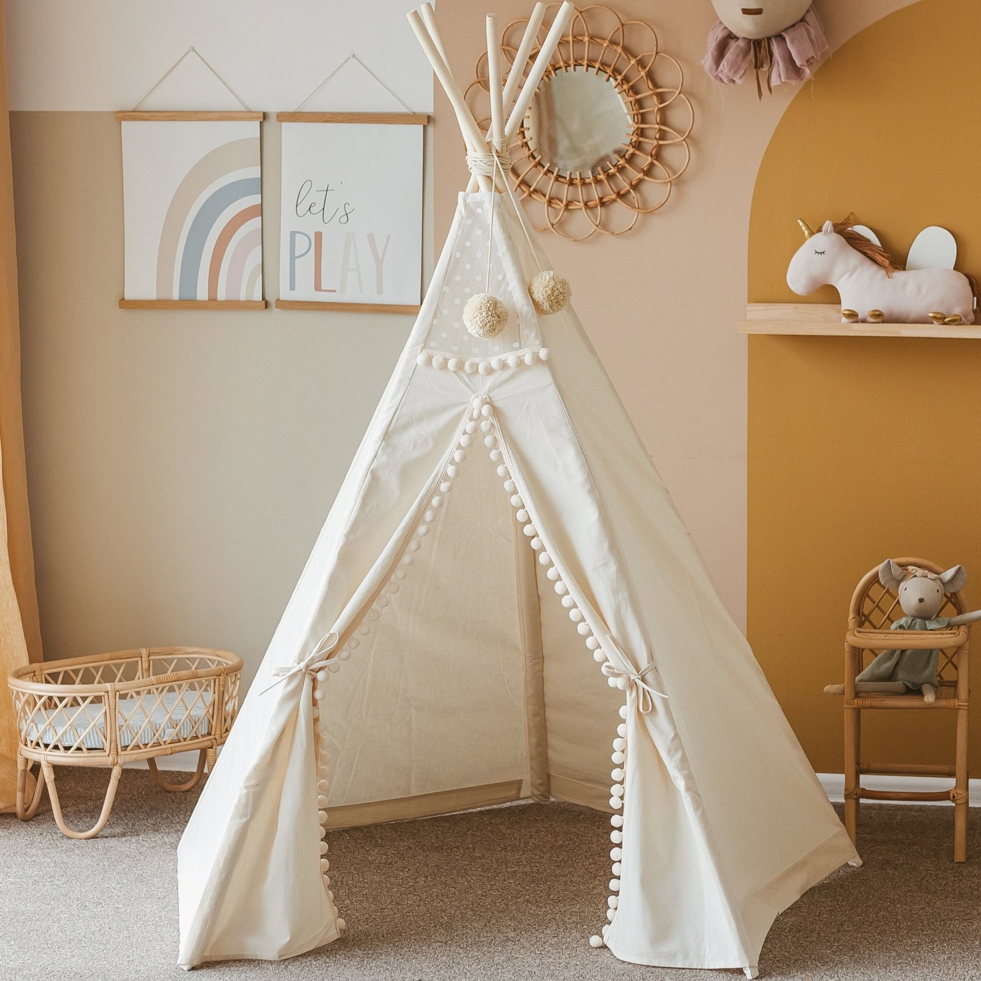 MINICAMP Original Play Tent With Pompoms - Edie And I