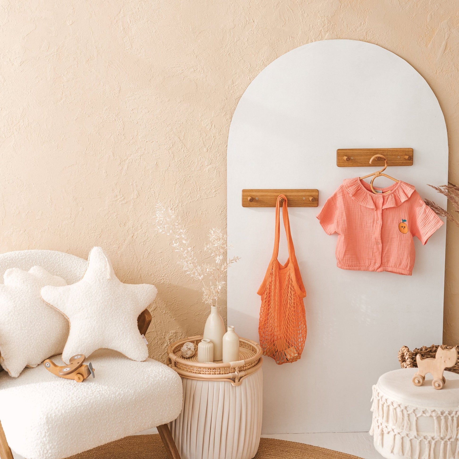 MINICAMP Solid Oak Peg Rail Hanger | PACK of 2 - Edie And I