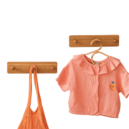 MINICAMP Solid Oak Peg Rail Hanger | PACK of 2 - Edie And I